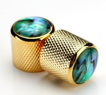 Gold Knobs, Fits Tele® - Real Abalone Tops A41BB