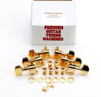 Wilkinson EZ-LOK locking Tuners Gold 3x3 fits Gibson Headstocks E27BB