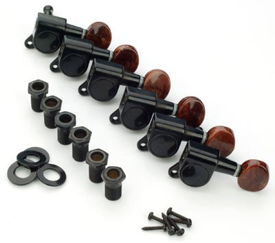 Black Gotoh style tuners with Bronze Pearloid Tuner Buttons E60BB