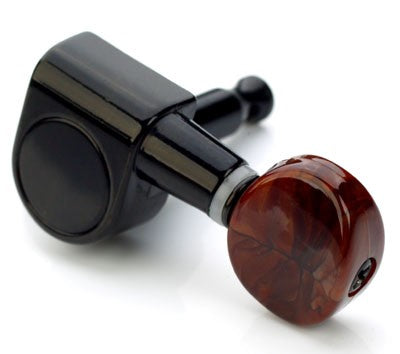 Black Gotoh style tuners with Bronze Pearloid Tuner Buttons E60BB