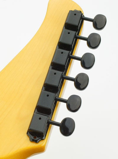 6 on a plate Tuners for Fender® Headstocks BLACK E65BB