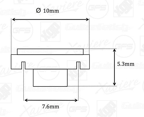 Vintage Nickel Circular String Retainer - Fits Tele® K37BB