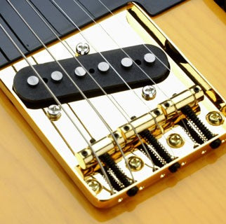 Vintage Style 3 Brass Saddle GOLD Bridge, Fits Tele® C10BB